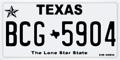 TX license plate BCG5904