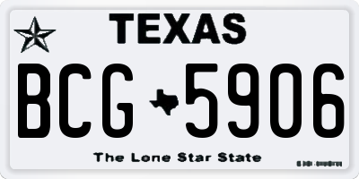 TX license plate BCG5906
