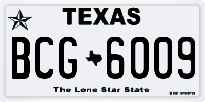 TX license plate BCG6009