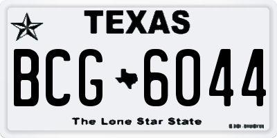TX license plate BCG6044