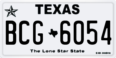 TX license plate BCG6054