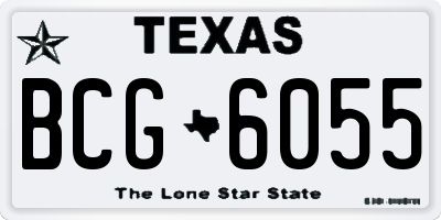TX license plate BCG6055