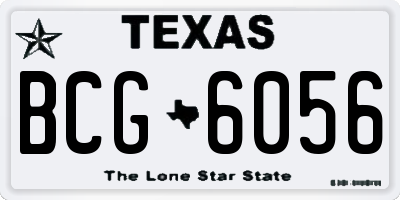 TX license plate BCG6056