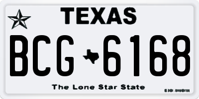 TX license plate BCG6168