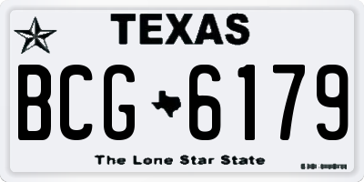 TX license plate BCG6179