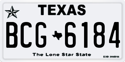 TX license plate BCG6184