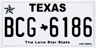 TX license plate BCG6186