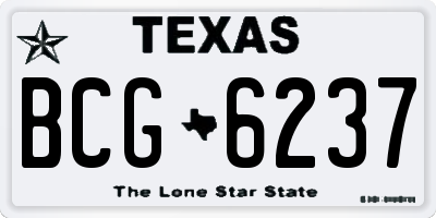 TX license plate BCG6237