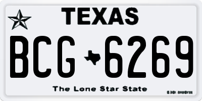TX license plate BCG6269