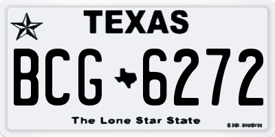 TX license plate BCG6272