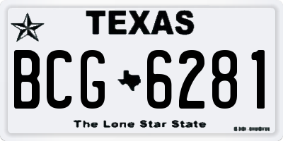 TX license plate BCG6281