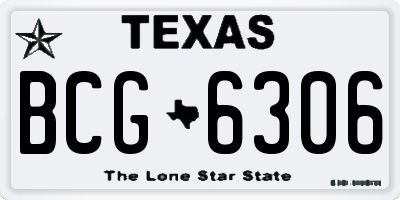 TX license plate BCG6306