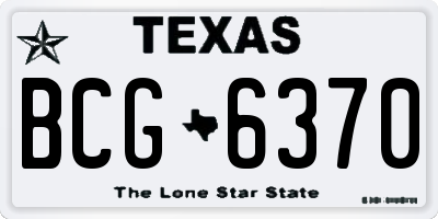 TX license plate BCG6370