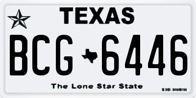 TX license plate BCG6446