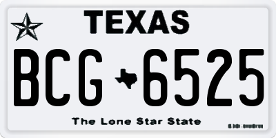 TX license plate BCG6525