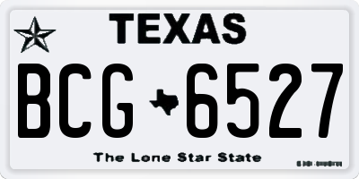 TX license plate BCG6527