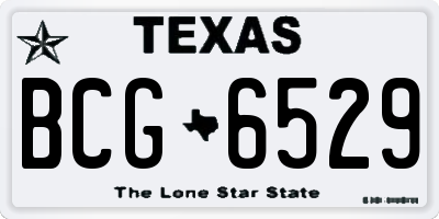 TX license plate BCG6529