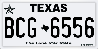 TX license plate BCG6556