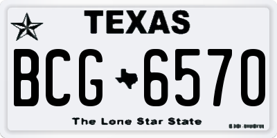TX license plate BCG6570