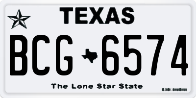TX license plate BCG6574