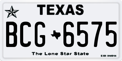 TX license plate BCG6575