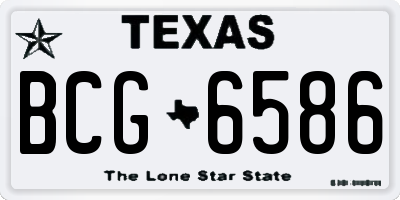 TX license plate BCG6586