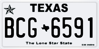 TX license plate BCG6591
