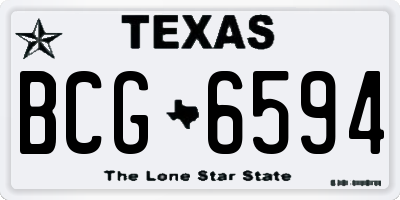TX license plate BCG6594