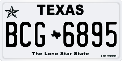 TX license plate BCG6895