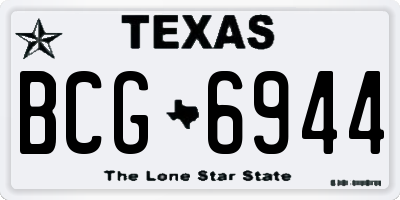 TX license plate BCG6944