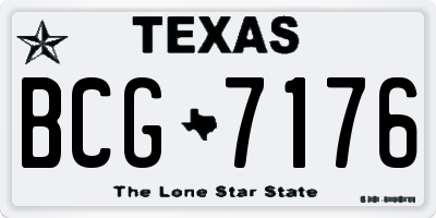 TX license plate BCG7176