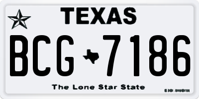TX license plate BCG7186
