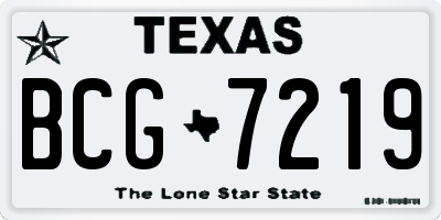 TX license plate BCG7219