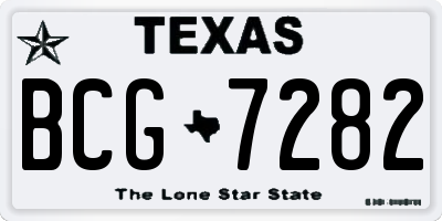 TX license plate BCG7282