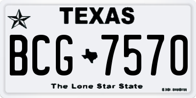 TX license plate BCG7570