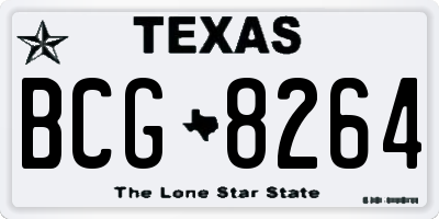 TX license plate BCG8264
