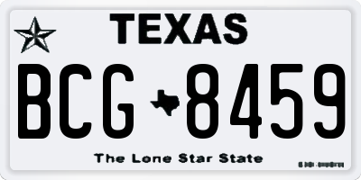 TX license plate BCG8459