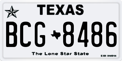 TX license plate BCG8486
