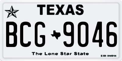 TX license plate BCG9046