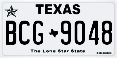 TX license plate BCG9048
