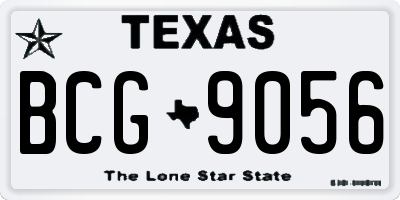 TX license plate BCG9056