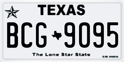 TX license plate BCG9095