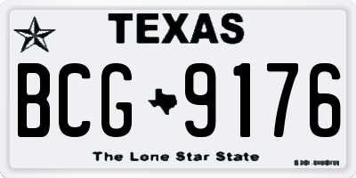 TX license plate BCG9176