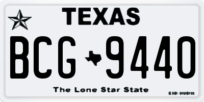 TX license plate BCG9440