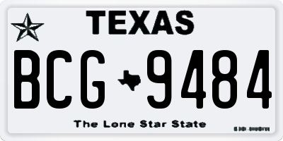 TX license plate BCG9484