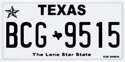 TX license plate BCG9515