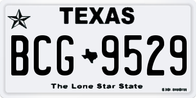TX license plate BCG9529