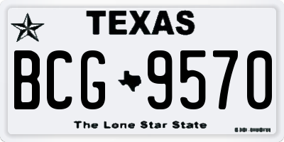 TX license plate BCG9570