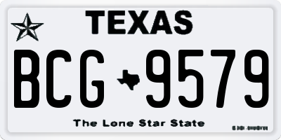 TX license plate BCG9579
