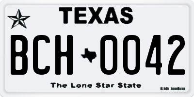 TX license plate BCH0042